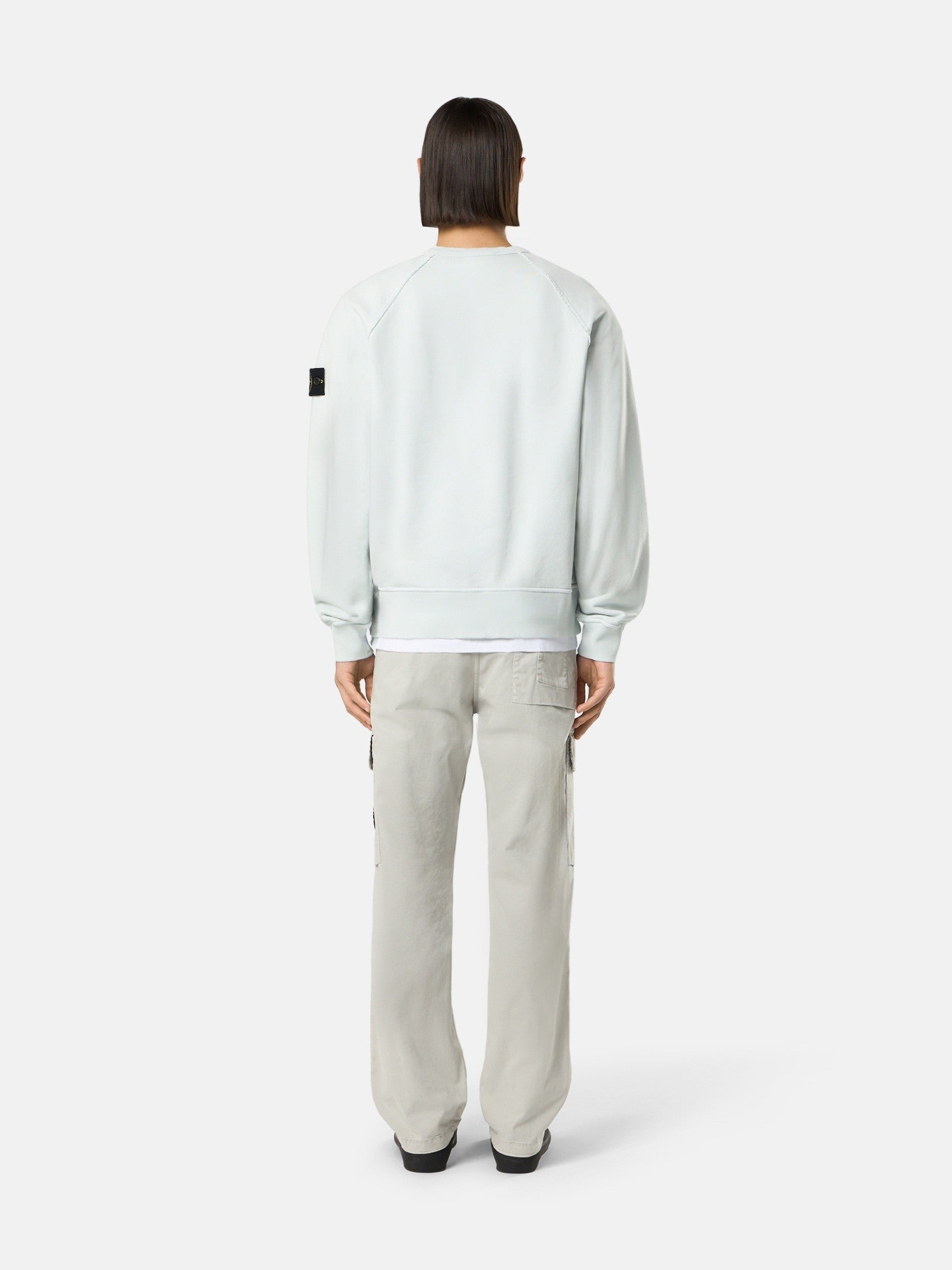 Stone Island Oversized-Fit Crewneck Sweatshirt with Raglan Sleeves 6100041