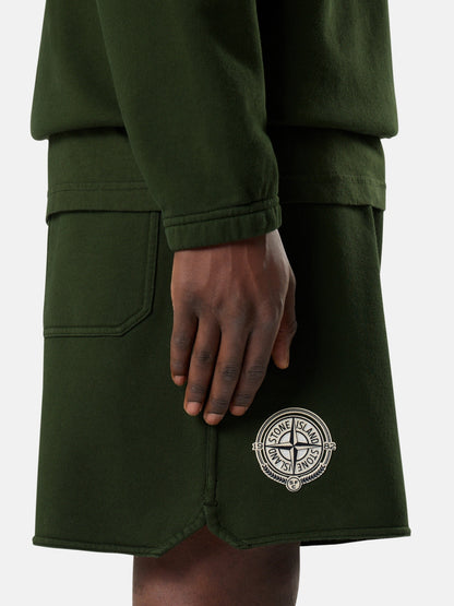 Stone Island Loose-Wide-Leg-Fit Shorts with Drawstring Waistband