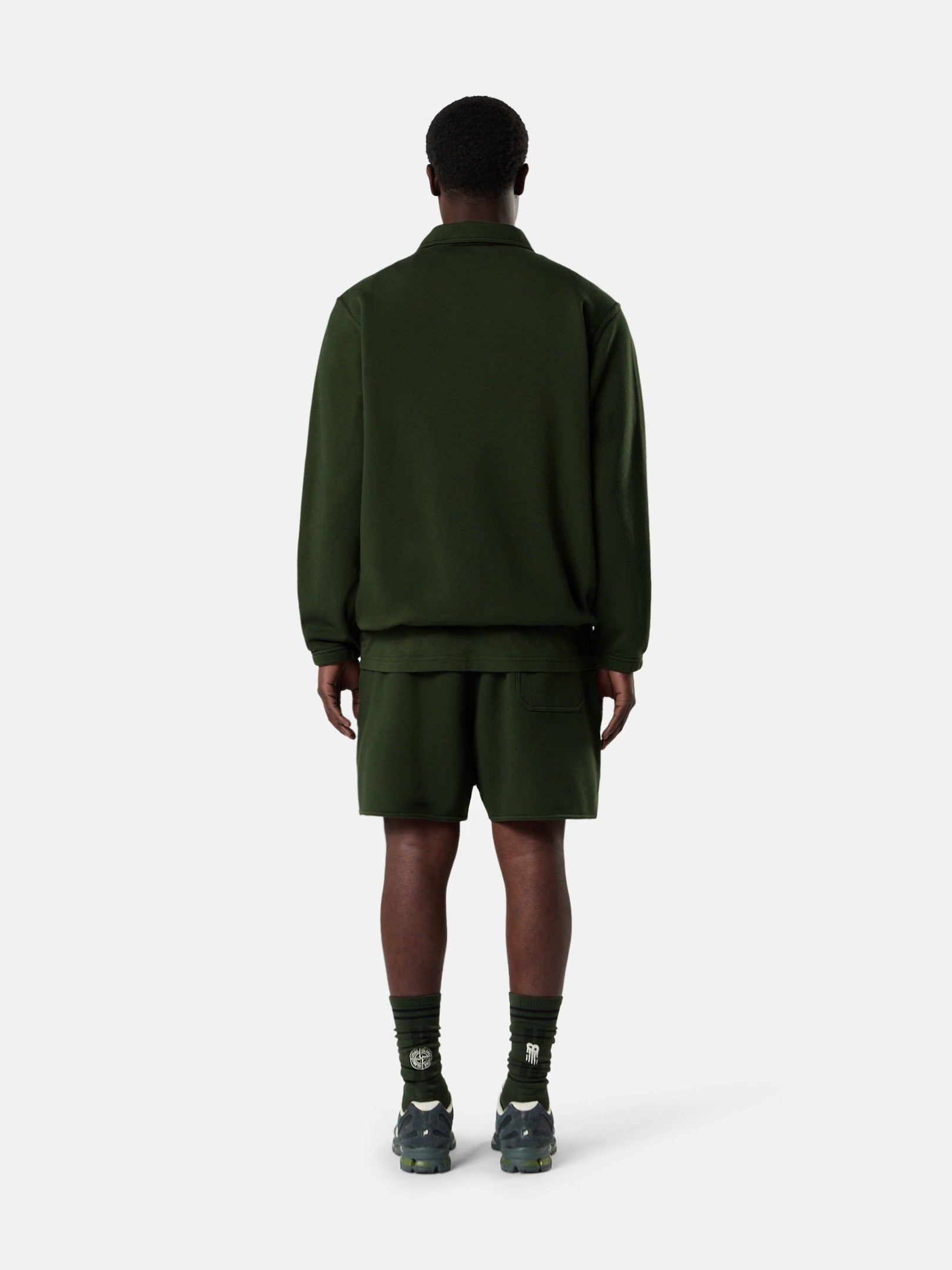 Stone Island Loose-Wide-Leg-Fit Shorts with Drawstring Waistband