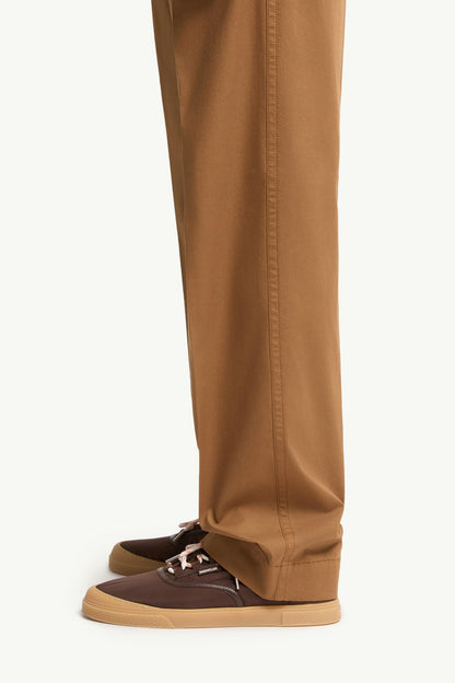 Moncler Tailored Cotton Pants Camel Beige Camel Beige