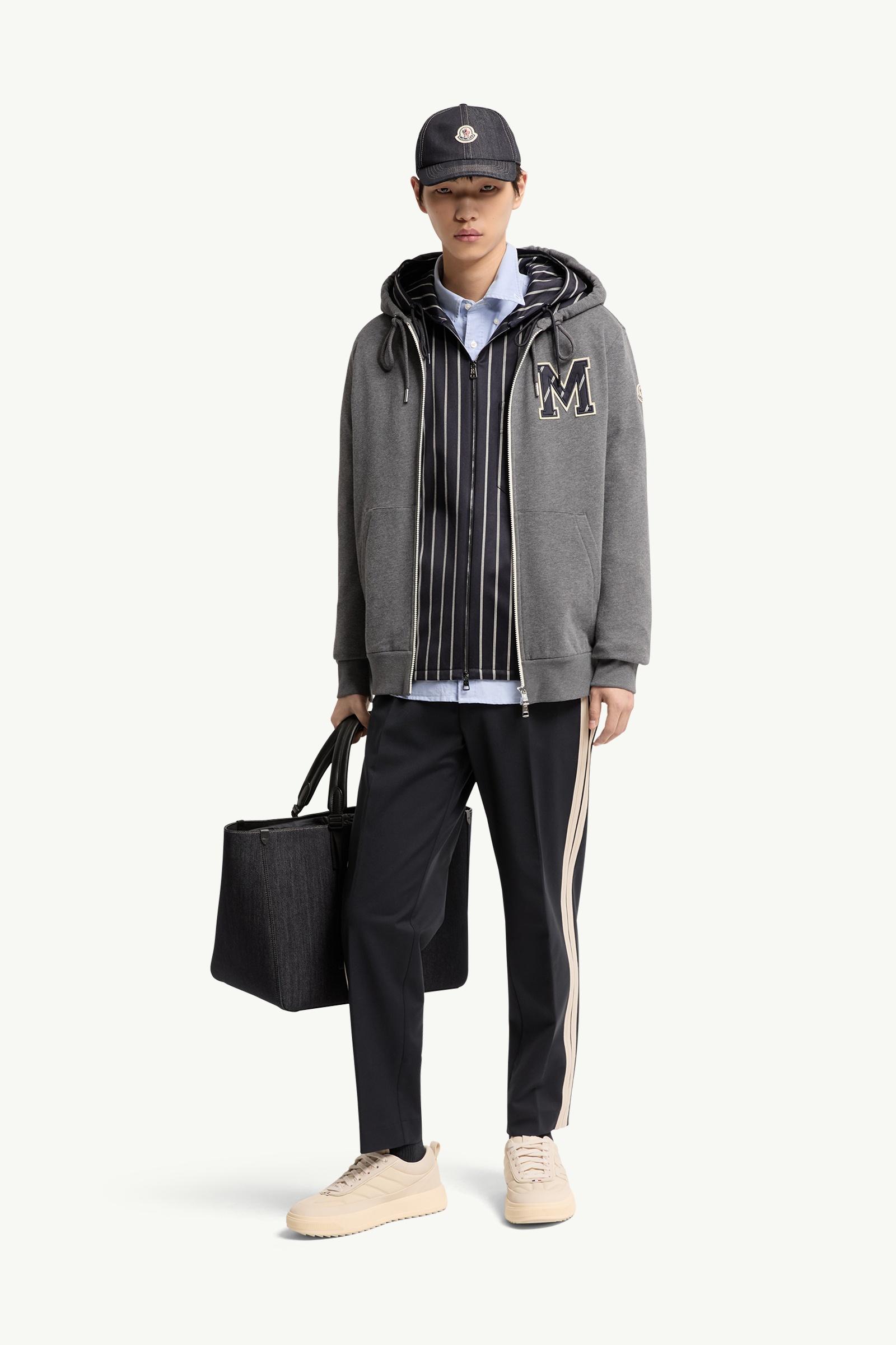 Moncler Tailored Cotton Blend Pants Dark Blue Dark Blue