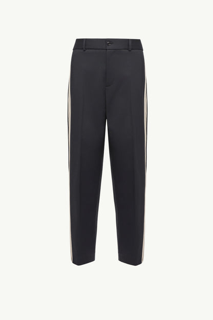 Moncler Tailored Cotton Blend Pants Dark Blue Dark Blue