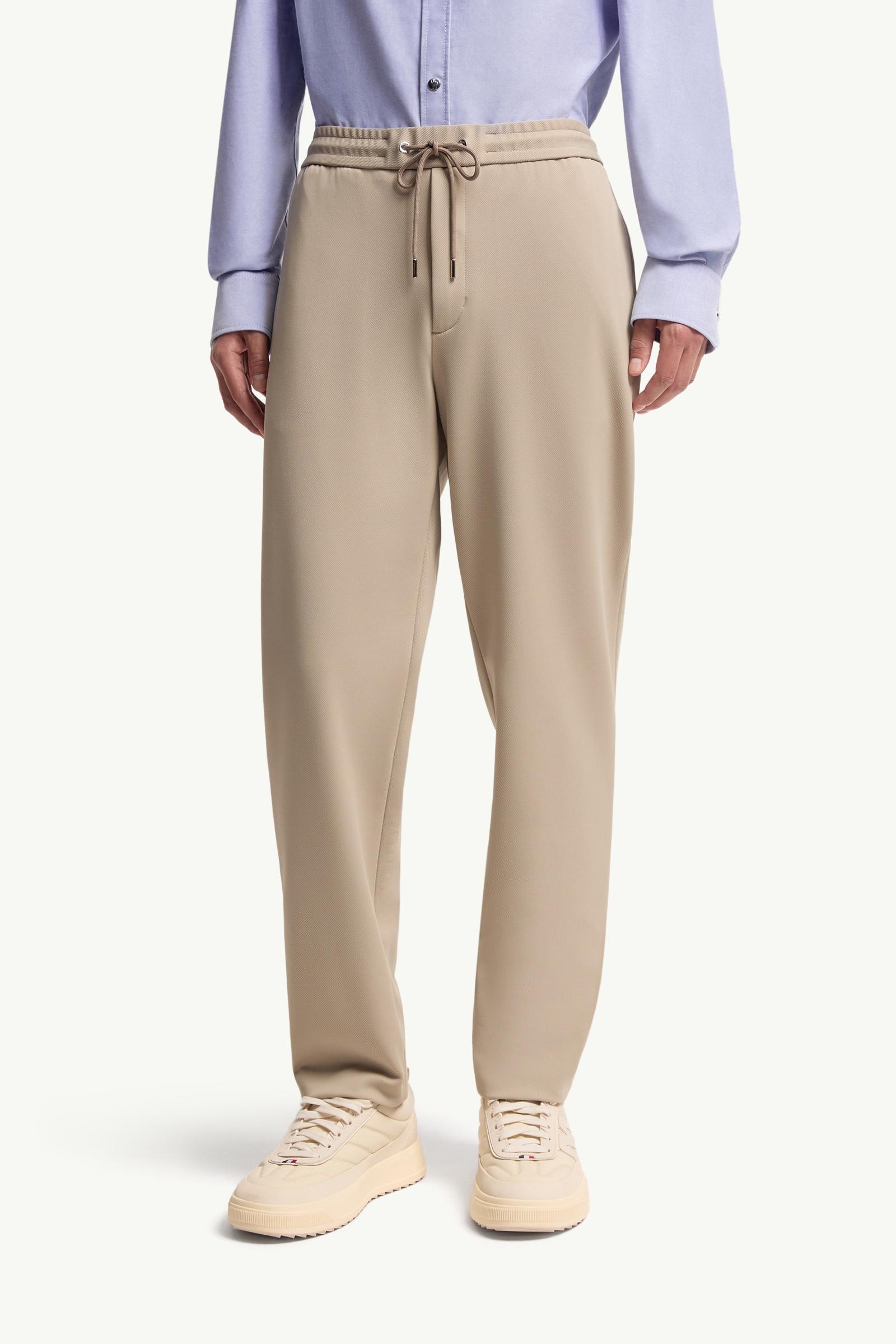 Moncler Logo Jogging Trousers Taupe Taupe