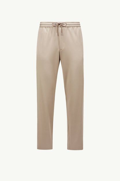 Moncler Logo Jogging Trousers Taupe Taupe