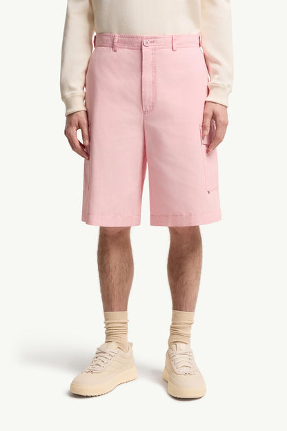 Moncler Gabardine Cargo Shorts Pink Pink