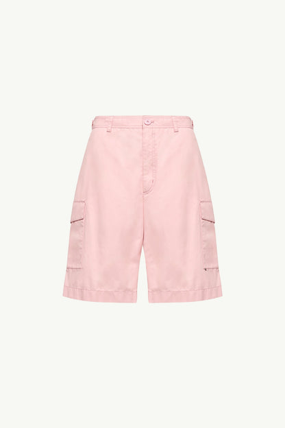 Moncler Gabardine Cargo Shorts Pink Pink