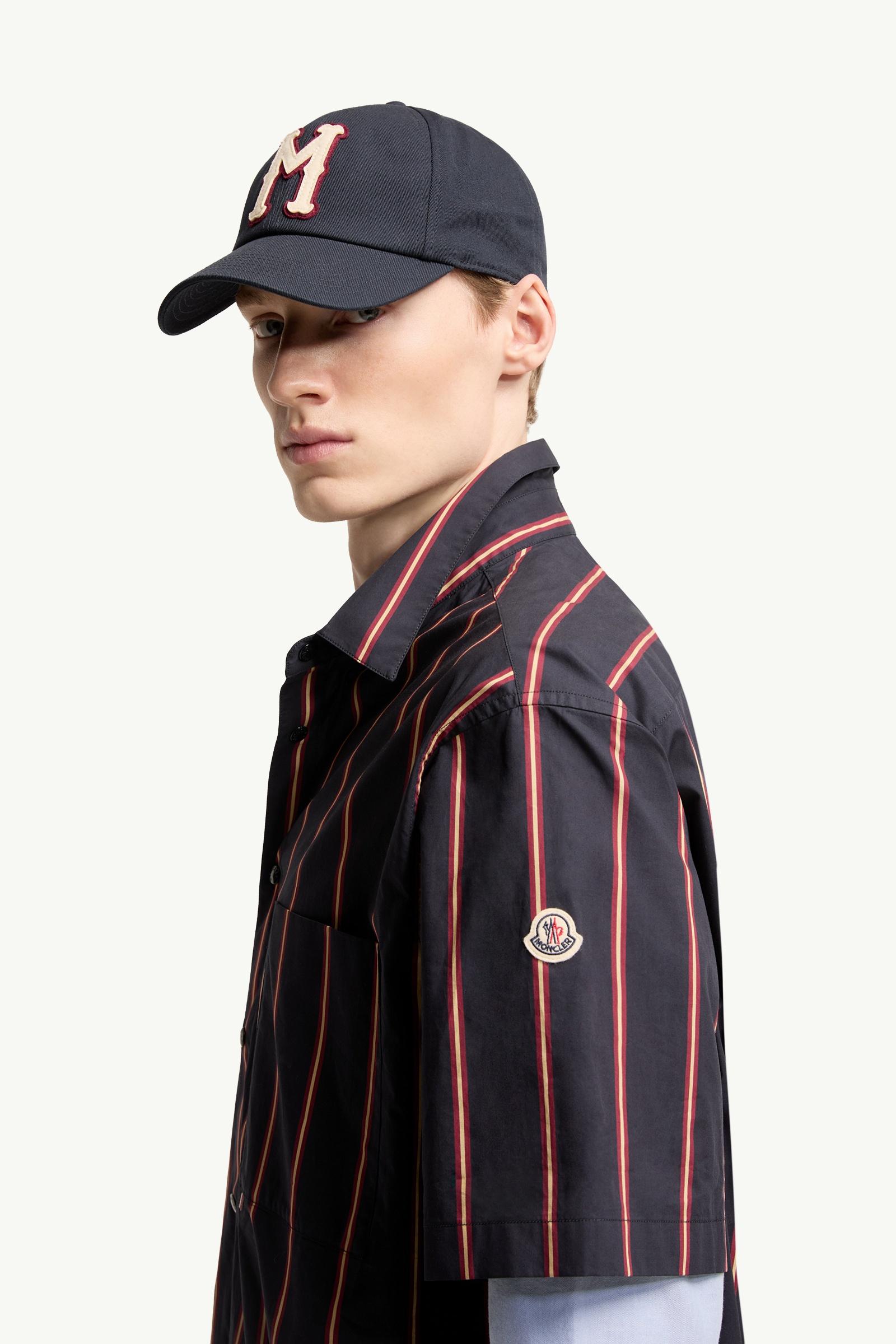 Moncler Striped Cotton Short Sleeve Shirt Blue & Red Blue & Red