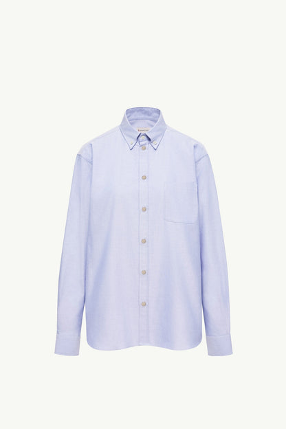 Moncler Cotton Shirt Light Blue Light Blue