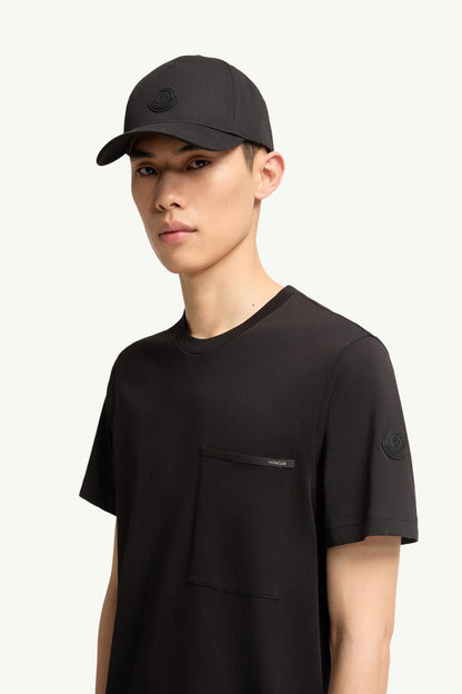 Moncler Cotton Jersey T-Shirt With Chest Pocket Black Black