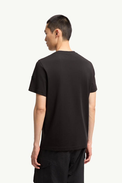 Moncler Cotton Jersey T-Shirt With Chest Pocket Black Black