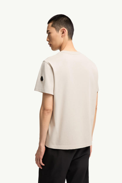 Moncler Logo Cotton T-Shirt White Ivory White Ivory