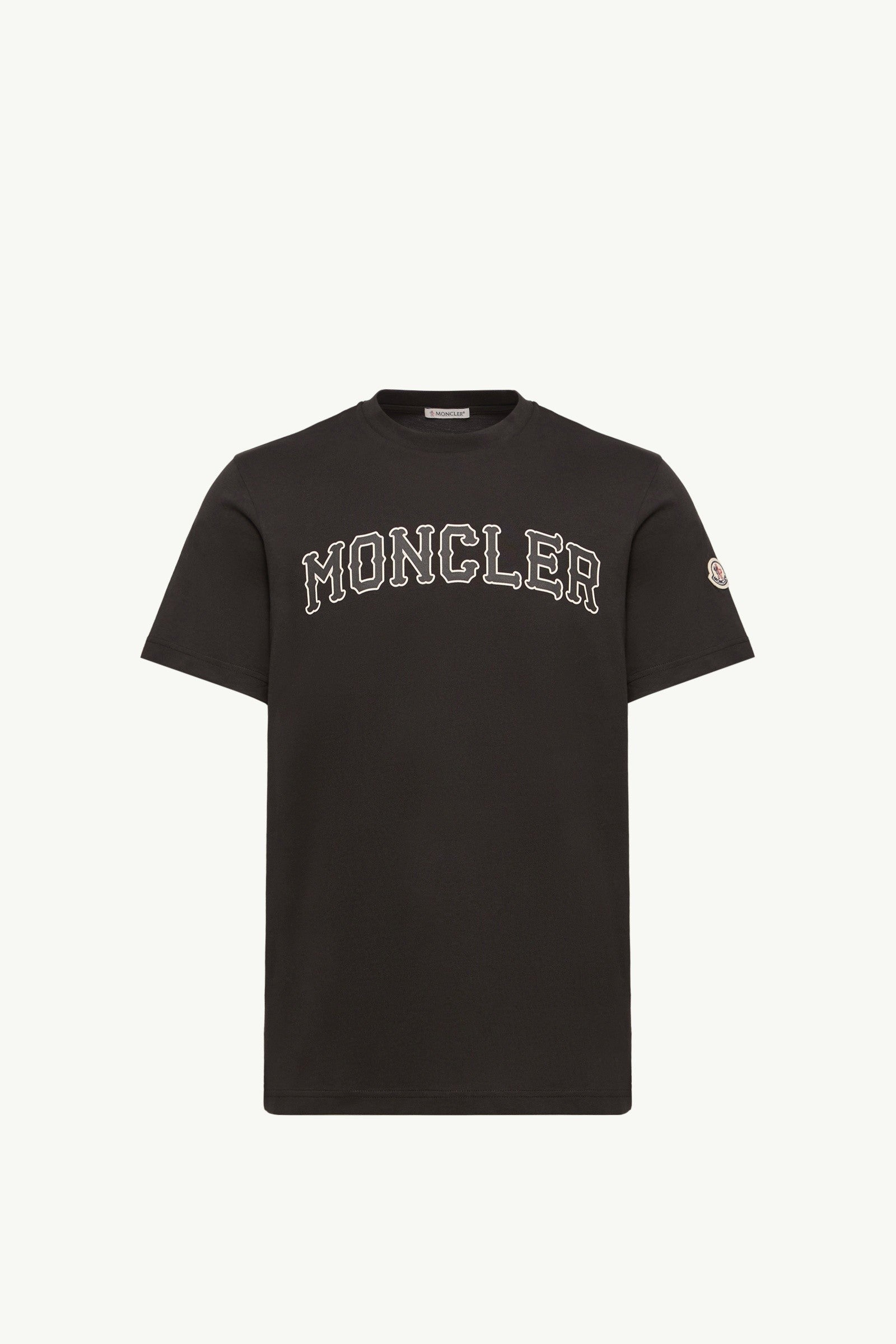 Moncler Logo Cotton T-Shirt Black Black