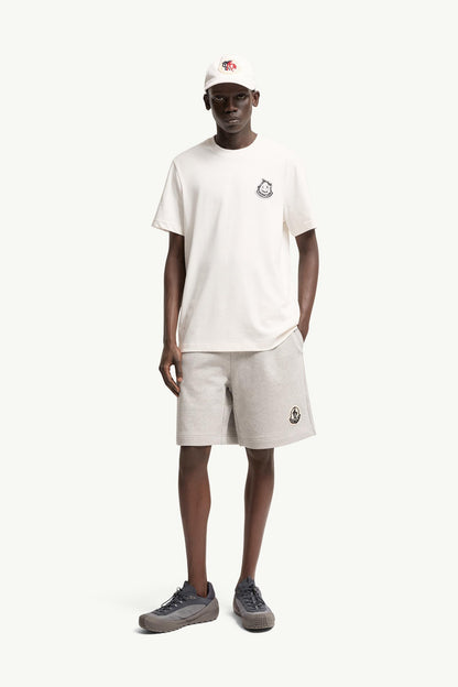 Moncler Logo Cotton T-Shirt White White