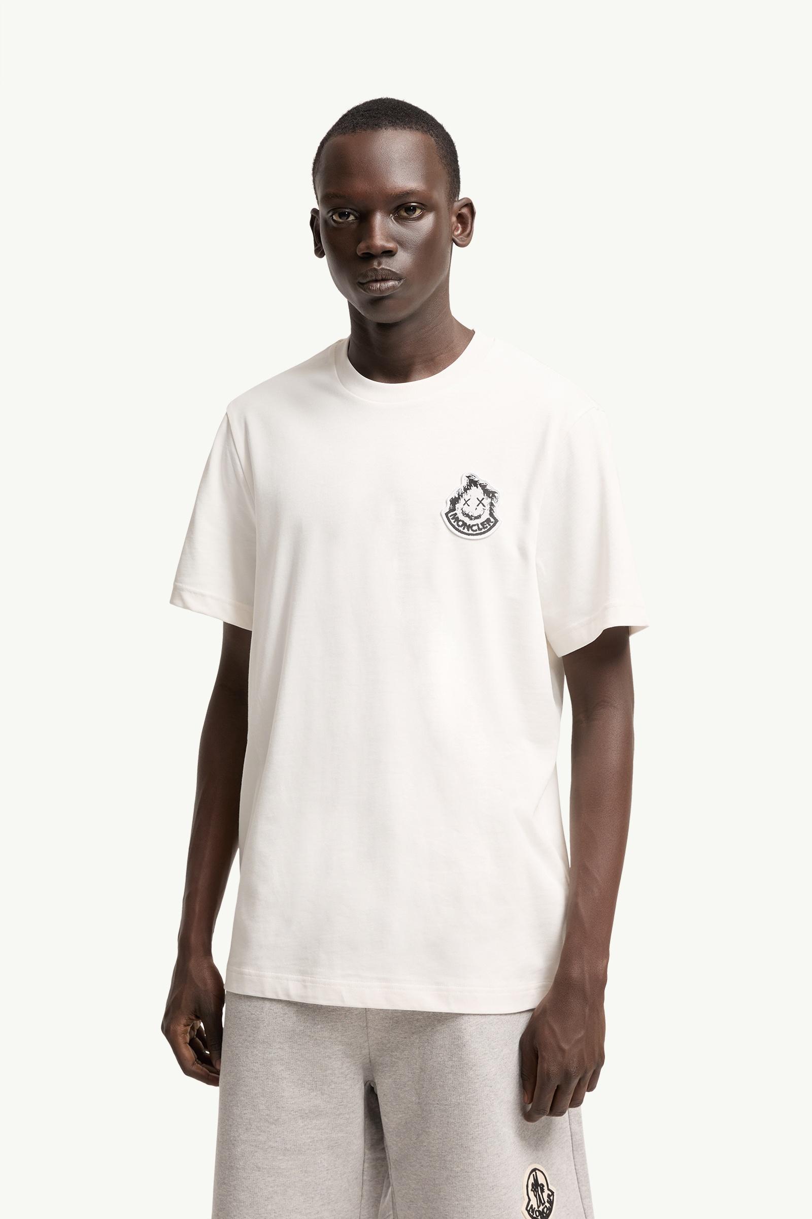Moncler Logo Cotton T-Shirt White White