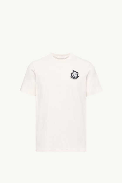 Moncler Logo Cotton T-Shirt White White