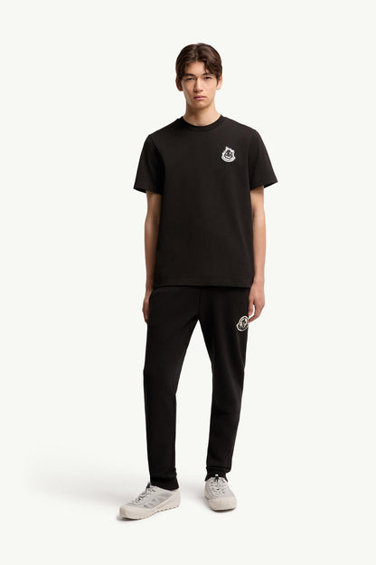 Moncler Logo Cotton T-Shirt Black Black