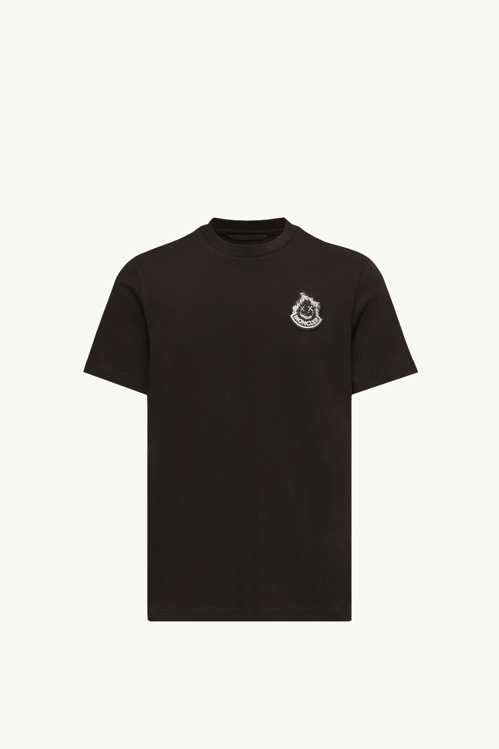 Moncler Logo Cotton T-Shirt Black Black
