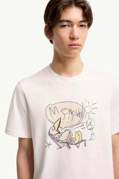 Moncler Monduck Cotton T-Shirt White White