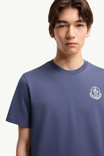 Moncler Cotton Jersey Logo Patch T-Shirt Cobalt Blue Cobalt Blue