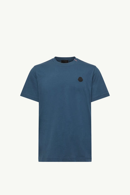Moncler Logo Cotton T-Shirt Ink Blue Ink Blue
