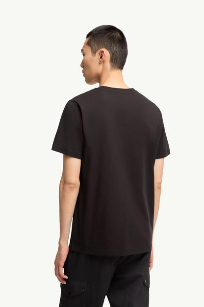 Moncler Logo Cotton T-Shirt Black Black