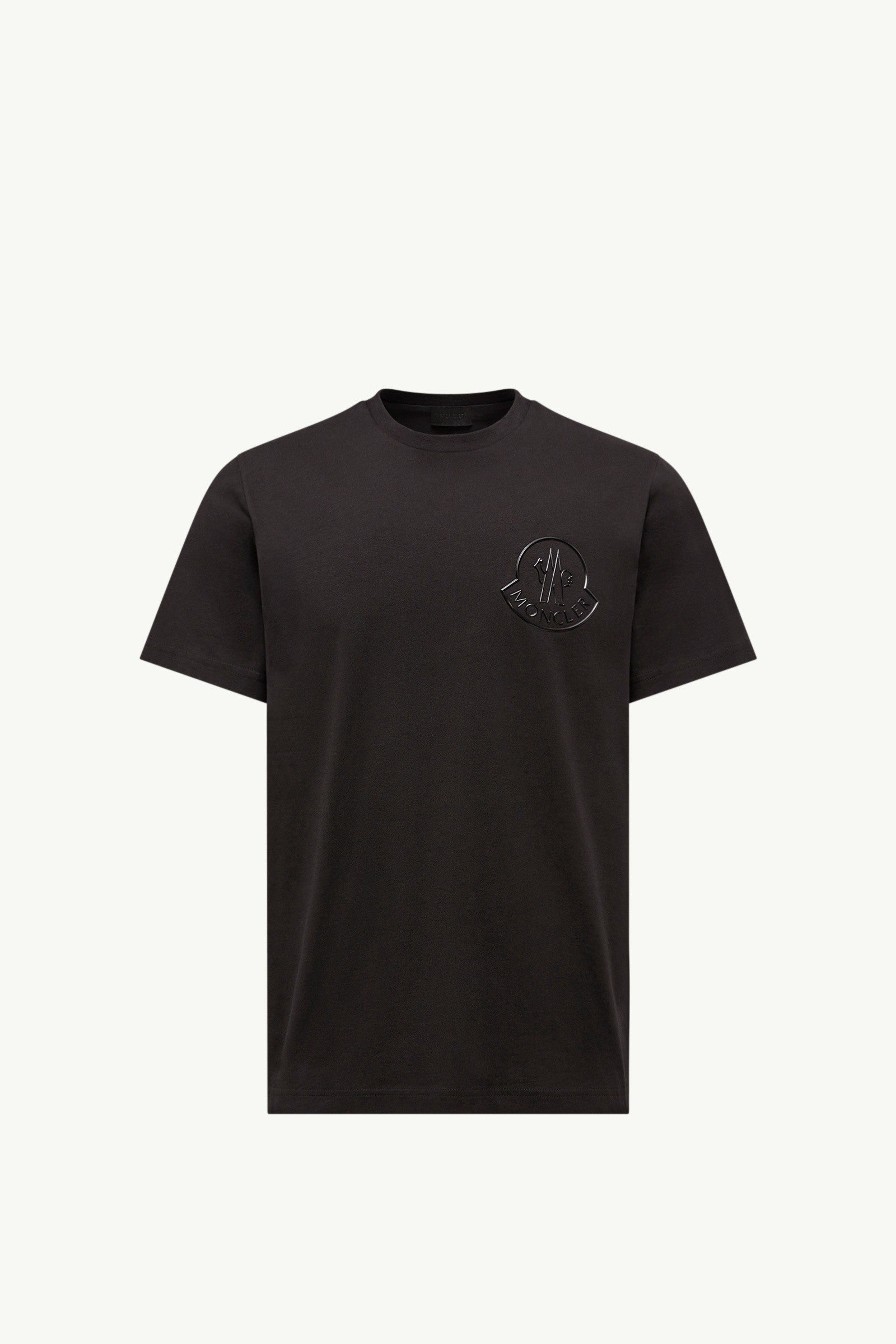 Moncler Three-Dimensional Logo Cotton T-Shirt Black Black