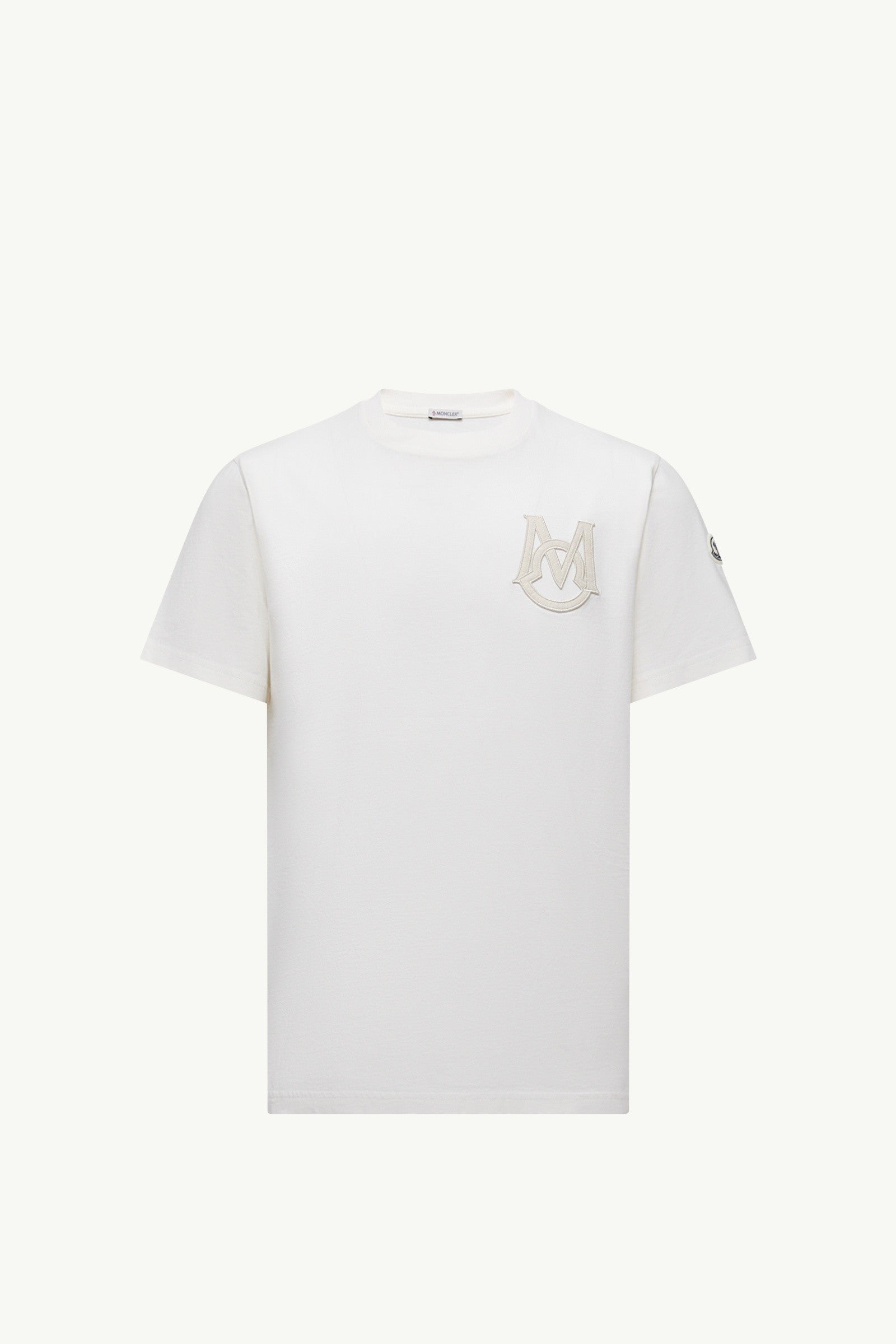 Moncler Monogram Cotton T-Shirt White White