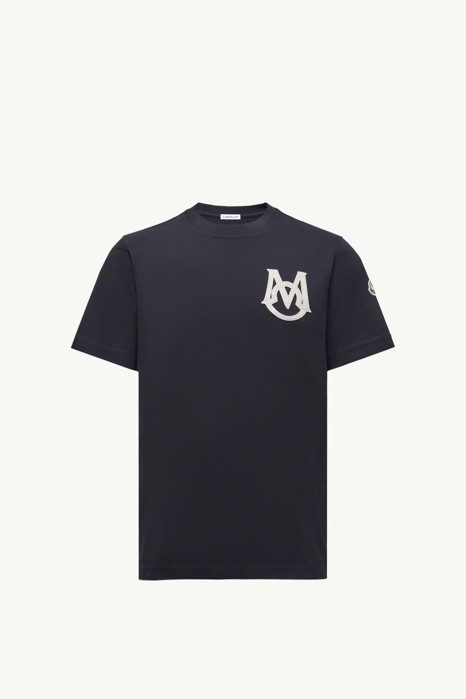 Moncler Monogram Cotton T-Shirt Navy Blue Navy Blue