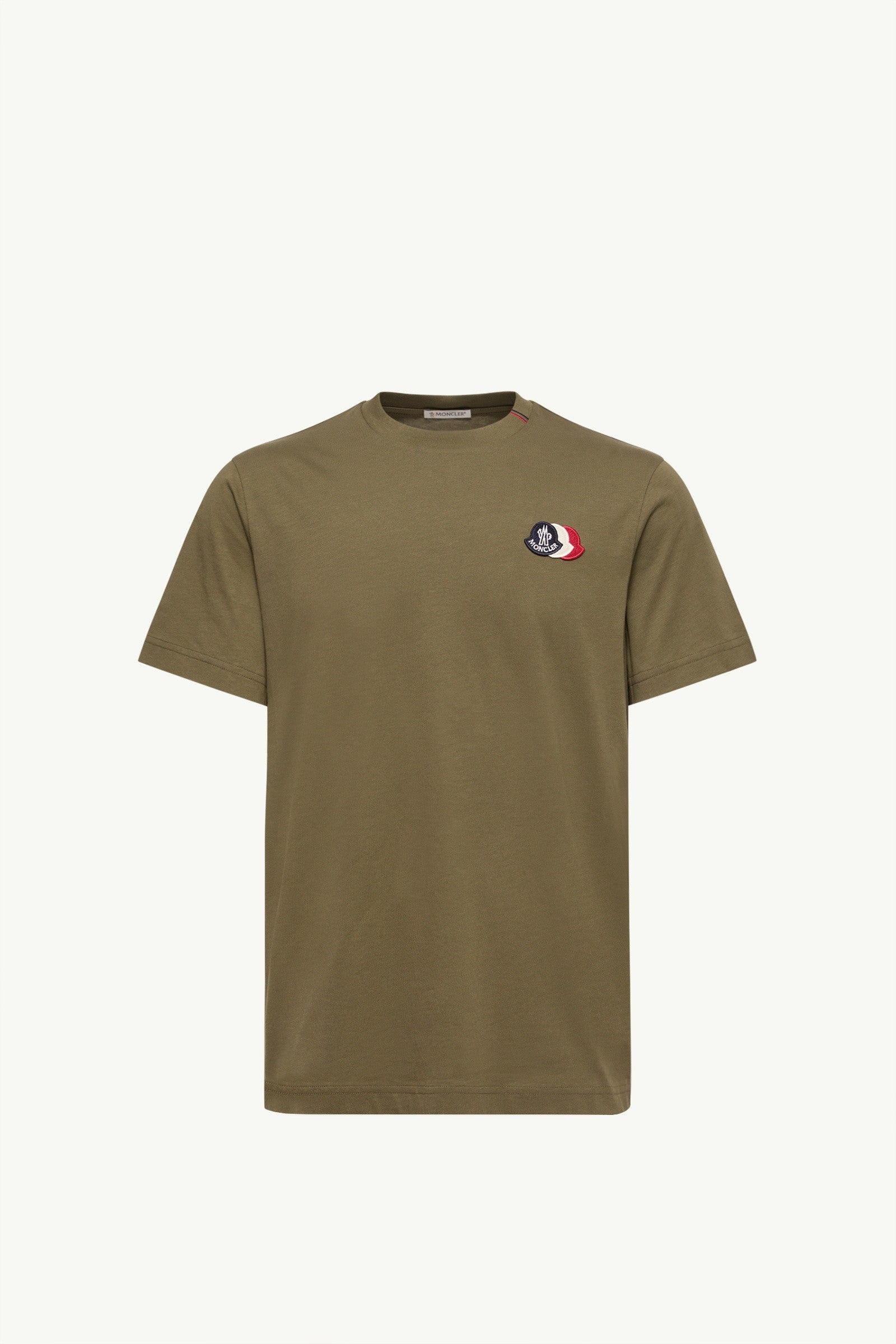 Moncler Logo Cotton T-Shirt Olive Green Olive Green