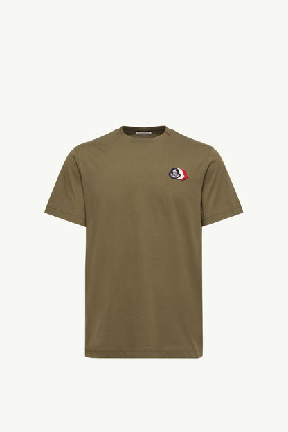 Moncler Logo Cotton T-Shirt Olive Green Olive Green