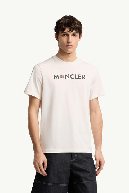 Moncler Logo Cotton T-Shirt White White