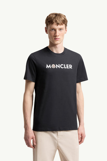 Moncler Logo Cotton T-Shirt Dark Blue Dark Blue