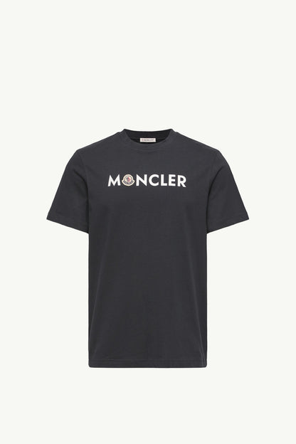Moncler Logo Cotton T-Shirt Dark Blue Dark Blue