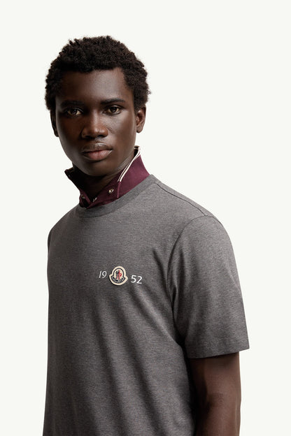 Moncler Logo Cotton T-Shirt Dark Grey Dark Grey