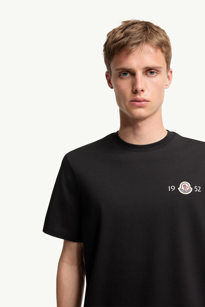 Moncler Logo Cotton T-Shirt Black Black