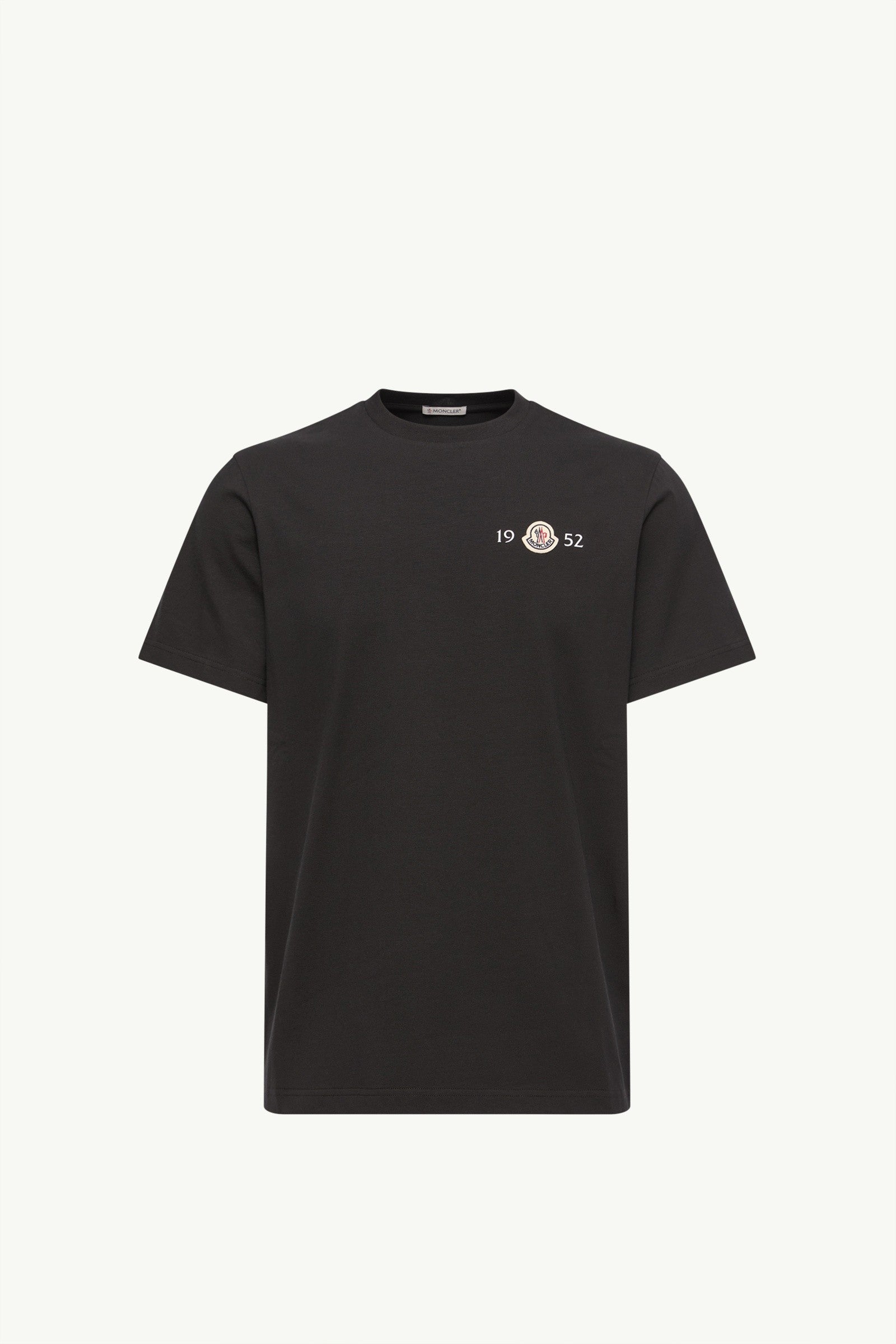 Moncler Logo Cotton T-Shirt Black Black