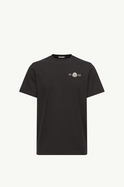 Moncler Logo Cotton T-Shirt Black Black