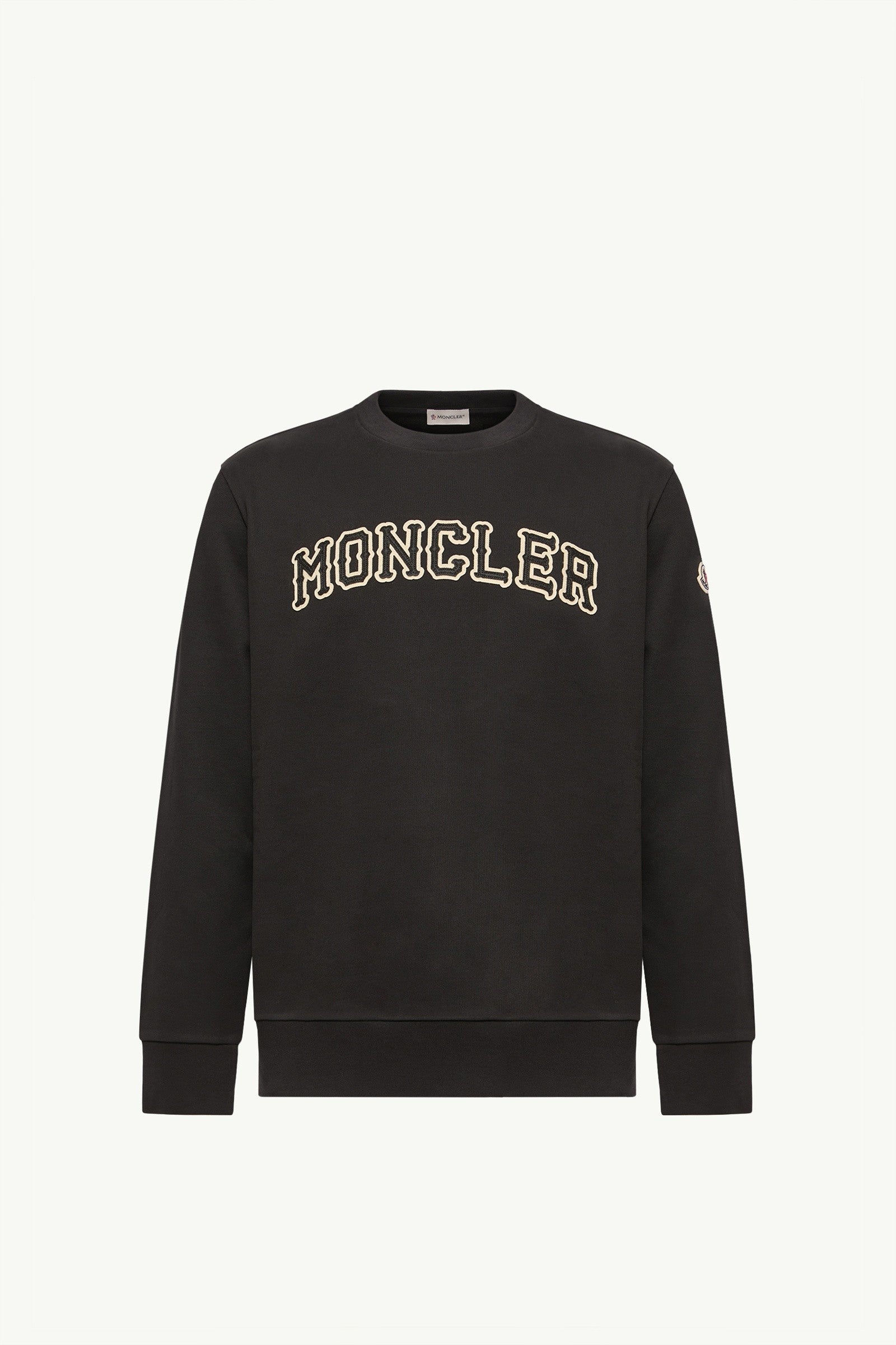 Moncler Logo Cotton Sweatshirt Black Black
