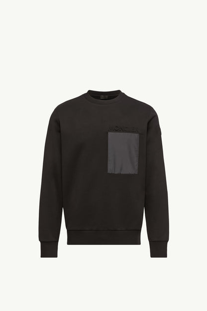 Moncler Cotton Logo Sweatshirt Black Black