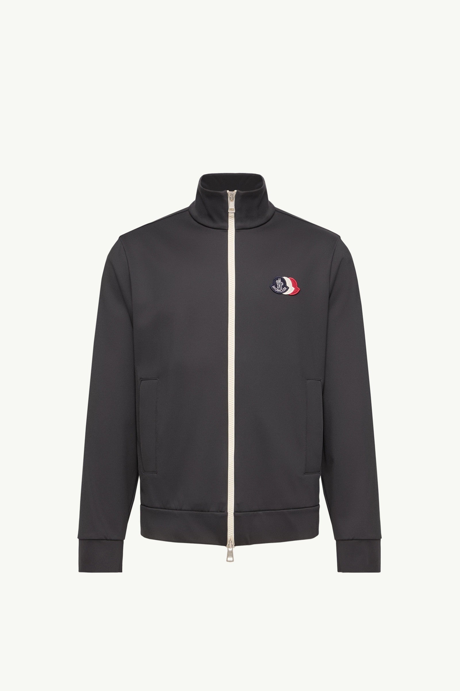 Moncler Tricolor Logo Zip-Up Sweatshirt Navy Blue Navy Blue