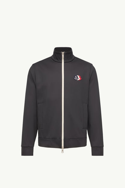 Moncler Tricolor Logo Zip-Up Sweatshirt Navy Blue Navy Blue