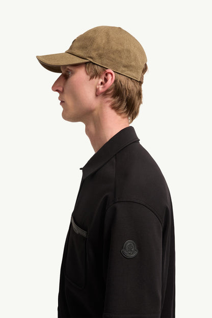 Moncler Leather Logo Cotton Short Sleeve Shirt Black Black
