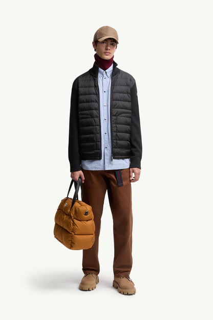 Moncler Padded Zip-Up Cardigan Black Black