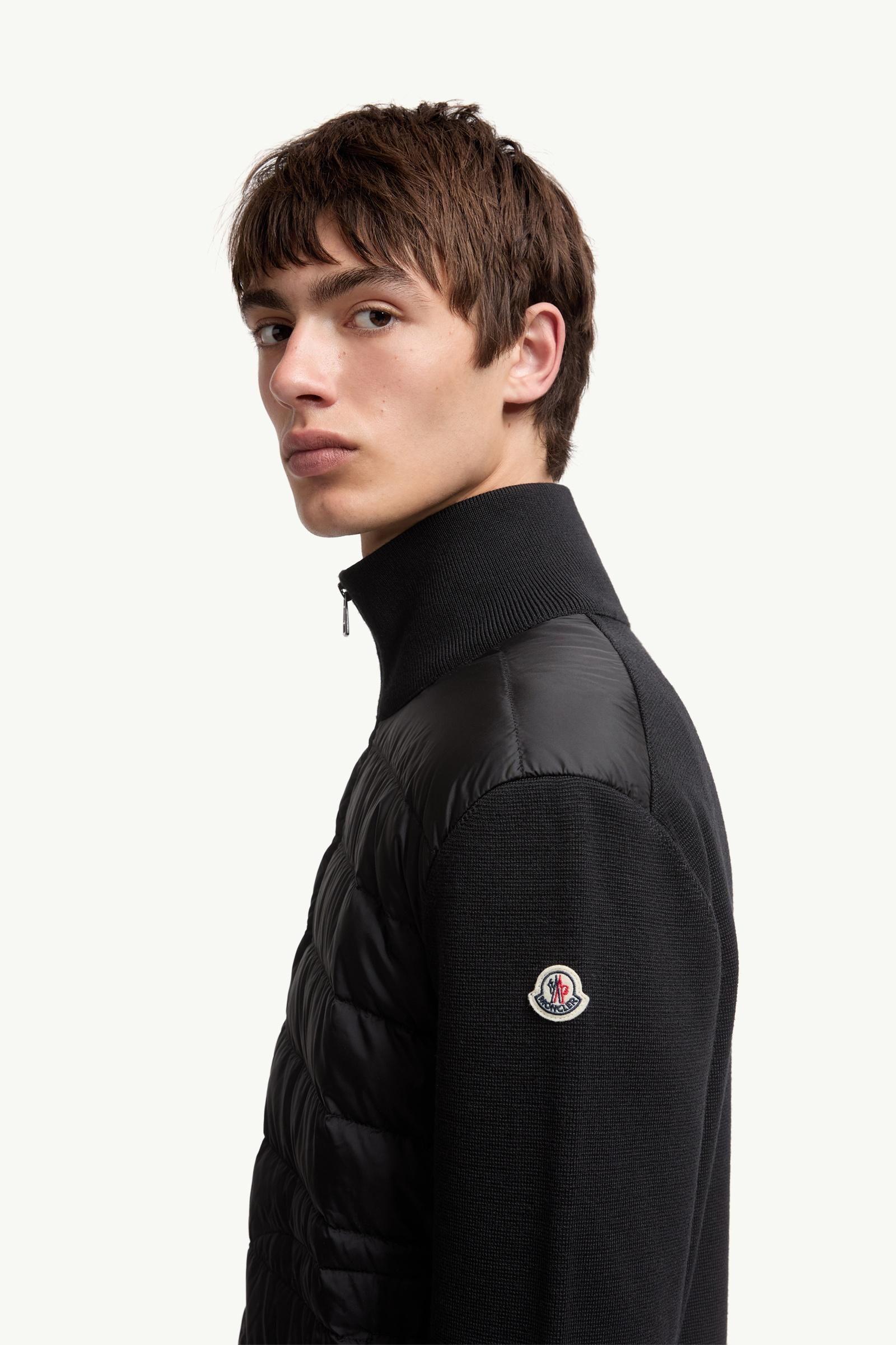 Moncler Padded Zip-Up Cardigan Black Black