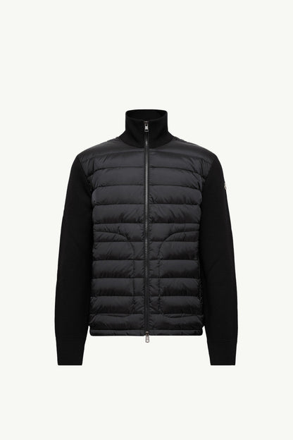 Moncler Padded Zip-Up Cardigan Black Black