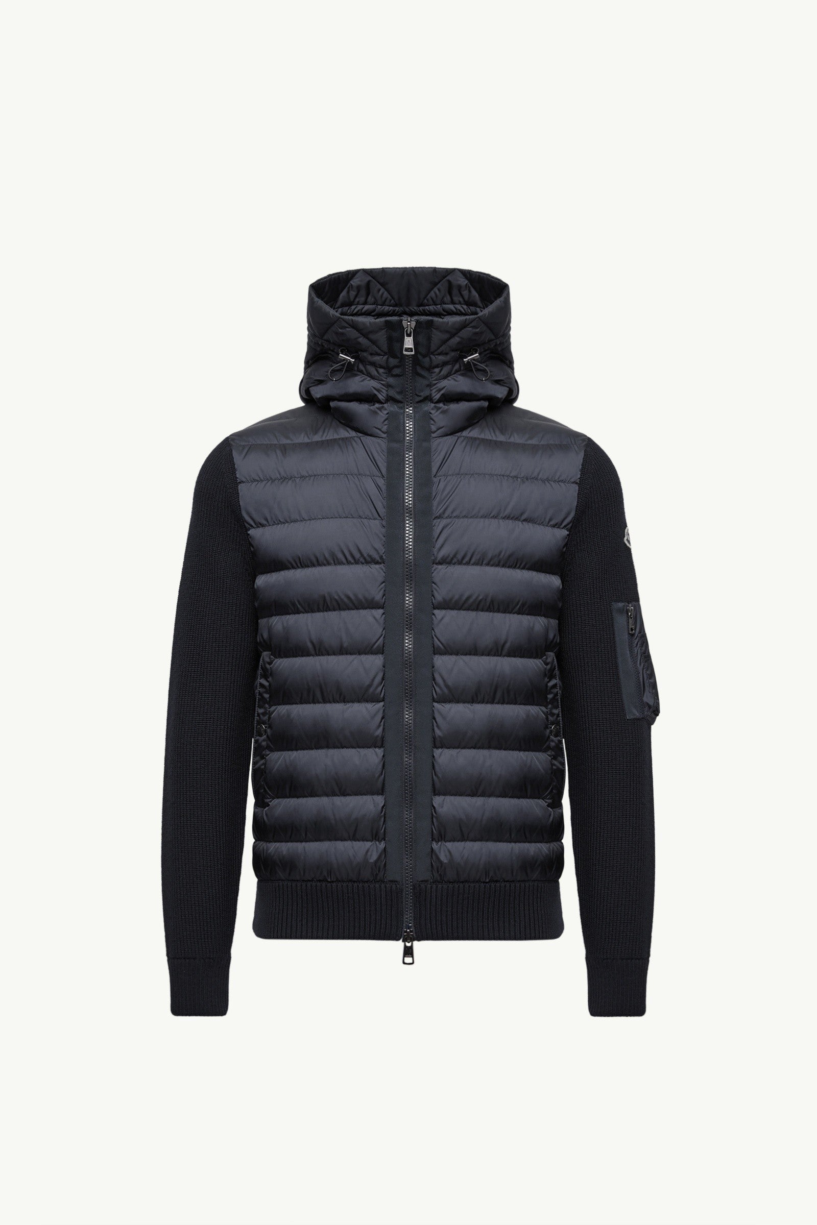Moncler Padded Zip-Up Cardigan Navy Blue Navy Blue