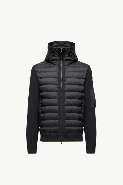 Moncler Padded Zip-Up Cardigan Black Black