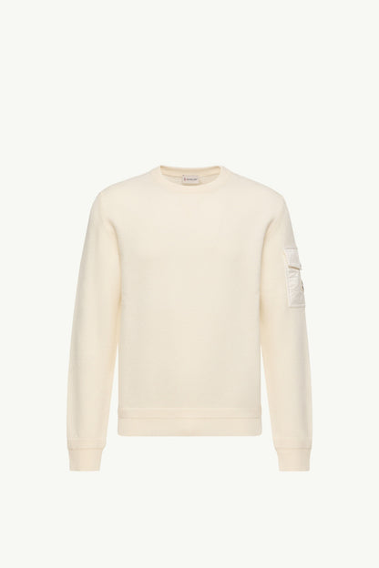 Moncler Wool Sweater White White