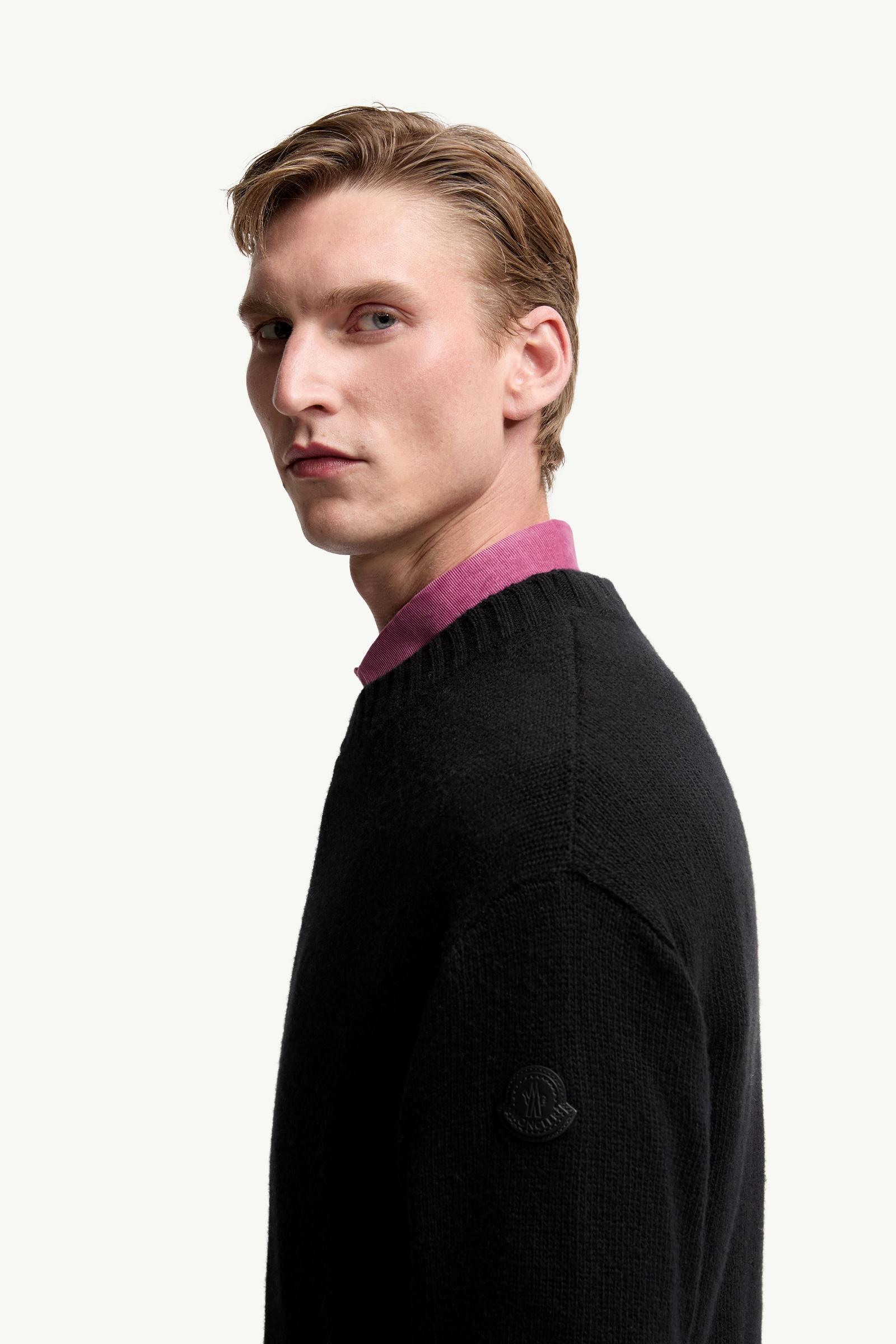 Moncler Wool & Cashmere Blend Sweater Black Black