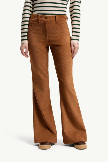 Moncler Corduroy Wide Leg Pants Camel Beige Camel Beige